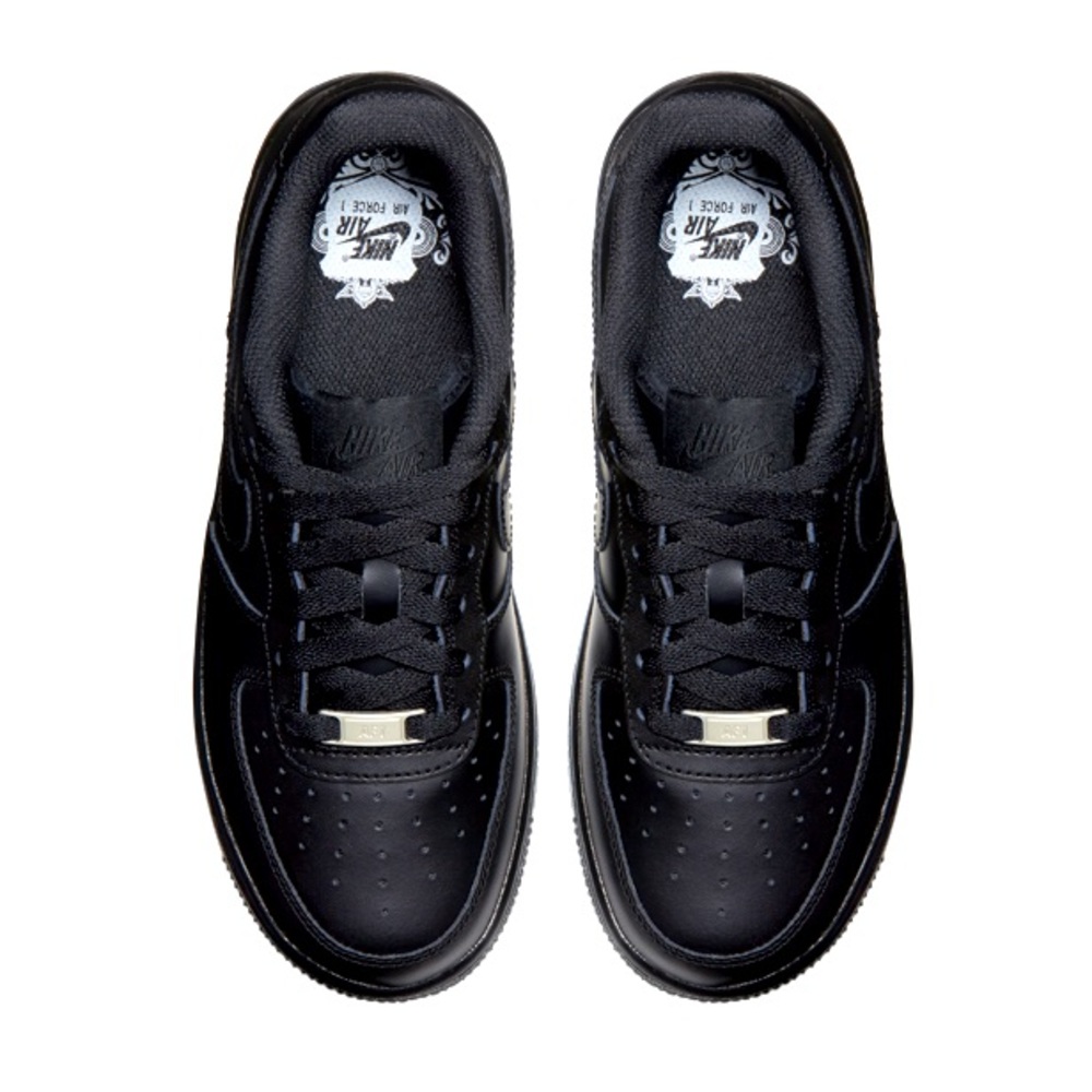 Boys Nike Air Force 1 Black Sneakers - 7Y